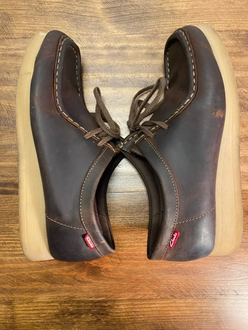 Clarks Brown Leather Wallabee Style Lace Up Shoes - Women's Size 8M